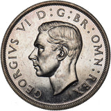 1937 Crown - George VI British Silver Coin - Superb