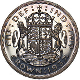 1937 Crown - George VI British Silver Coin - Superb