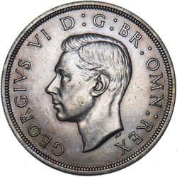 1937 Crown - George VI British Silver Coin - Very Nice