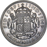 1937 Crown - George VI British Silver Coin - Very Nice