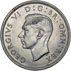 1937 Crown - George VI British Silver Coin - Very Nice