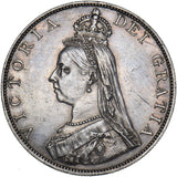 1887 Double Florin (Arabic 1) - Victoria British Silver Coin - Very Nice