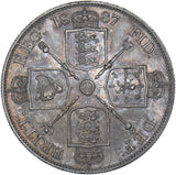 1887 Double Florin (Arabic 1) - Victoria British Silver Coin - Superb