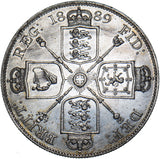 1889 Double Florin - Victoria British Silver Coin