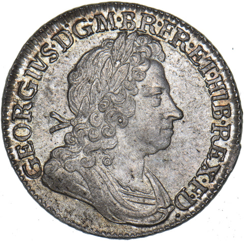 1723 SSC Shilling (C Over SS) - George I British Silver Coin - Superb