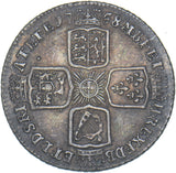 1758 Shilling - George II British Silver Coin - Nice
