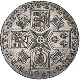 1787 Shilling - George III British Silver Coin - Very Nice
