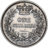 1853 Shilling - Victoria British Silver Coin - Very Nice
