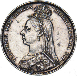 1889 Shilling - Victoria British Silver Coin - Nice