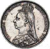 1889 Shilling - Victoria British Silver Coin - Nice