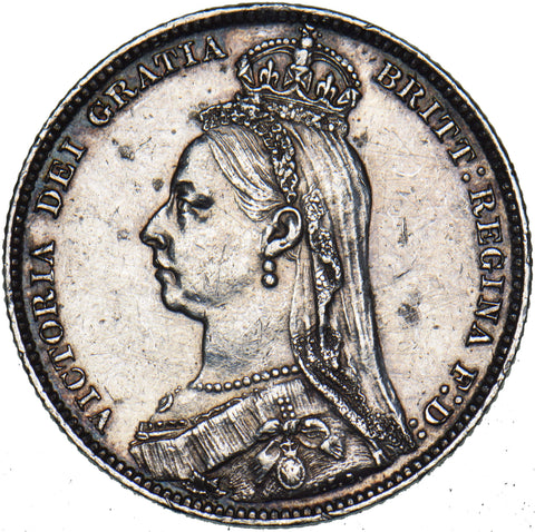 1889 Shilling - Victoria British Silver Coin - Nice