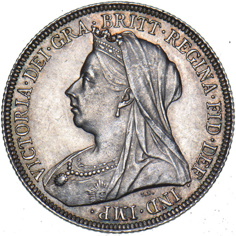 1897 Shilling - Victoria British Silver Coin - Very Nice