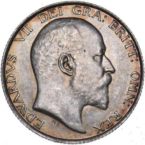 1902 Shilling - Edward VII British Silver Coin - Superb