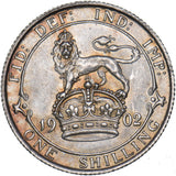 1902 Shilling - Edward VII British Silver Coin - Superb