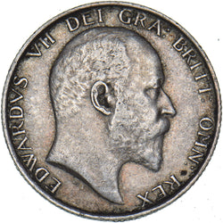 1906 Shilling - Edward VII British Silver Coin - Nice