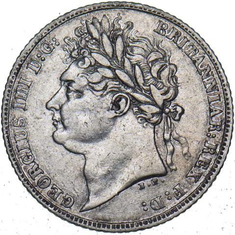 1821 Sixpence - George IV British Silver Coin - Nice
