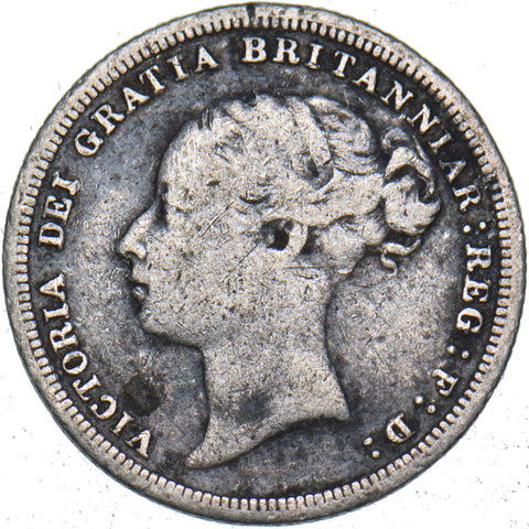 1882 Sixpence - Victoria British Silver Coin