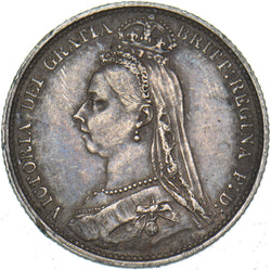 1887 Sixpence - Victoria British Silver Coin - Nice