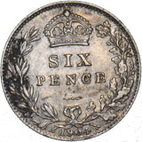 1904 Sixpence - Edward VII British Silver Coin - Very Nice