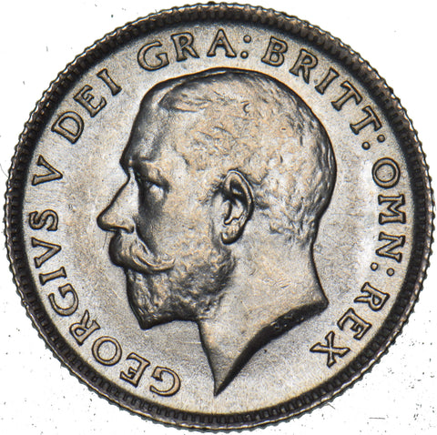 1911 Sixpence - George V British Silver Coin - Superb