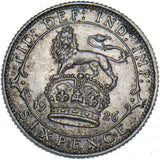 1926 Sixpence - George V British Silver Coin - Very Nice