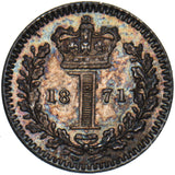 1871 Maundy Penny - Victoria British Silver Coin - Superb