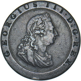 1797 Penny - George III British Copper Coin - Nice