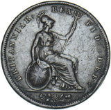 1826 Penny (Thin Line) - George IV British Copper Coin - Nice