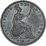 1841 Penny (No Colon) - Victoria British Copper Coin - Very Nice