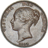 1844 Penny - Victoria British Copper Coin - Very Nice