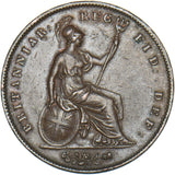 1844 Penny - Victoria British Copper Coin - Very Nice