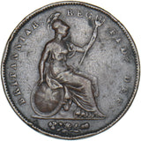 1851 Penny (Far Colon) - Victoria British Copper Coin