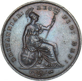 1855 Penny (OT) - Victoria British Copper Coin - Very Nice