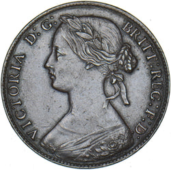 1861 Penny (F22) - Victoria British Bronze Coin - Very Nice