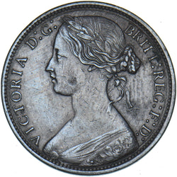 1862 Penny (F39) - Victoria British Bronze Coin - Nice