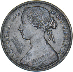 1866 Penny - Victoria British Bronze Coin - Nice