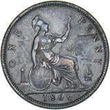 1866 Penny - Victoria British Bronze Coin - Nice