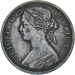 1870 Penny - Victoria British Bronze Coin - Nice