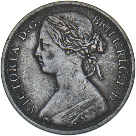 1870 Penny - Victoria British Bronze Coin - Nice