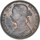 1884 Penny - Victoria British Bronze Coin - Very Nice
