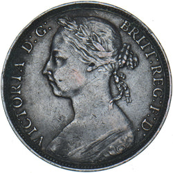 1890 Penny - Victoria British Bronze Coin - Nice