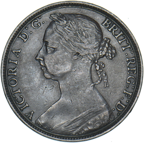 1891 Penny - Victoria British Bronze Coin - Nice