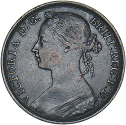 1893 Penny - Victoria British Bronze Coin - Nice