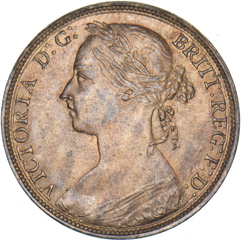 1893 Penny - Victoria British Bronze Coin - Very Nice