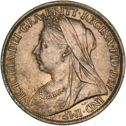 1900 Penny - Victoria British Bronze Coin - Very Nice