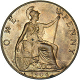 1904 Penny - Edward VII British Bronze Coin - Superb