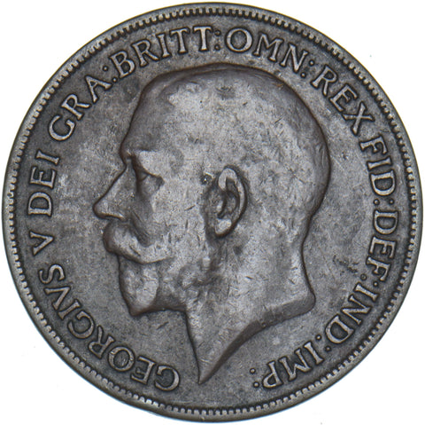 1918 KN Penny - George V British Bronze Coin - Nice