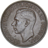 1950 Penny - George VI British Bronze Coin - Nice