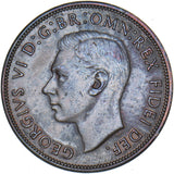 1950 Penny - George VI British Bronze Coin - Nice