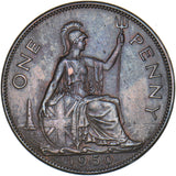 1950 Penny - George VI British Bronze Coin - Nice